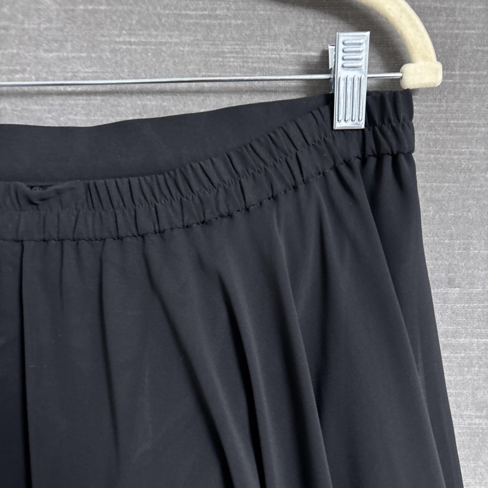 Adrianna Papell Skirt 12 Black Chiffon Midi Cocktail Formal Evening Party Flowy - Picture 6 of 9